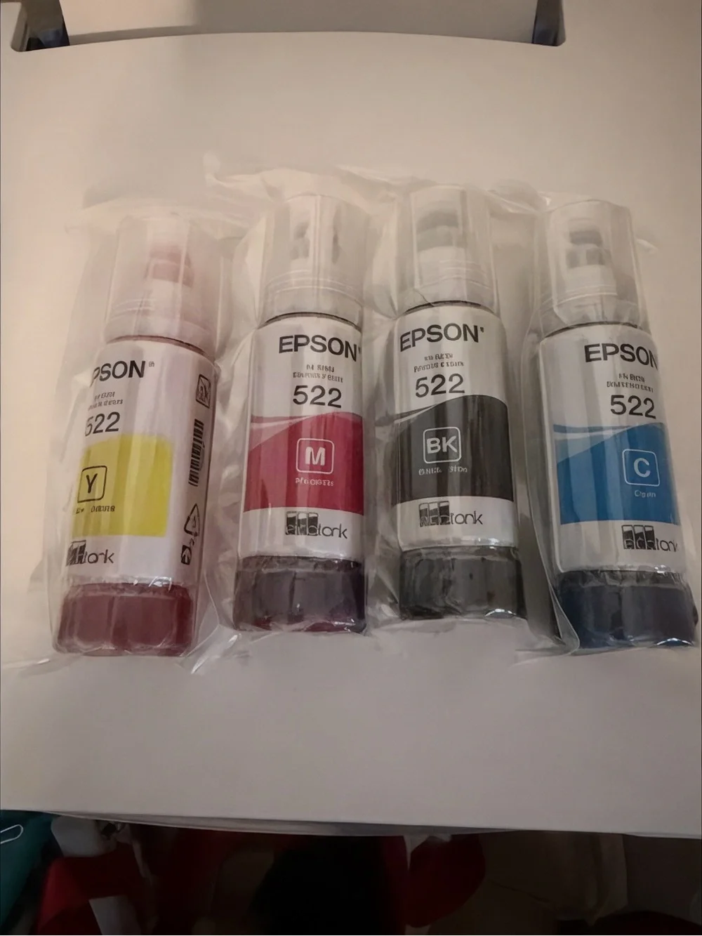 Epson Ink Refill Bottles — Yellow, Magenta, Black & Cyan (Set)